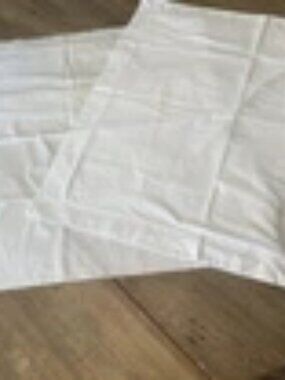 Two White Egyptian Cotton 26" Euro Pillow Shams